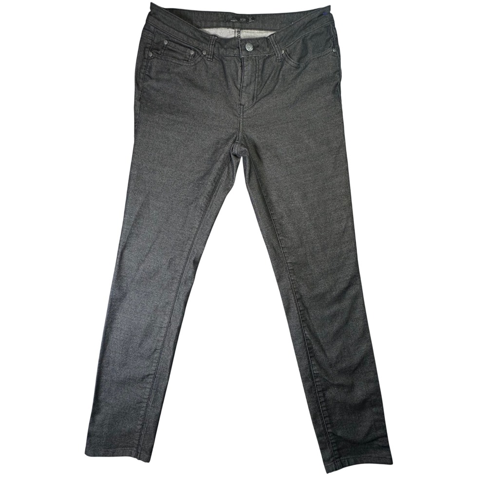 Prana Kara Slim Leg Pants Metallic Charcoal Gray Organic Cotton Sz 8/29 Regular